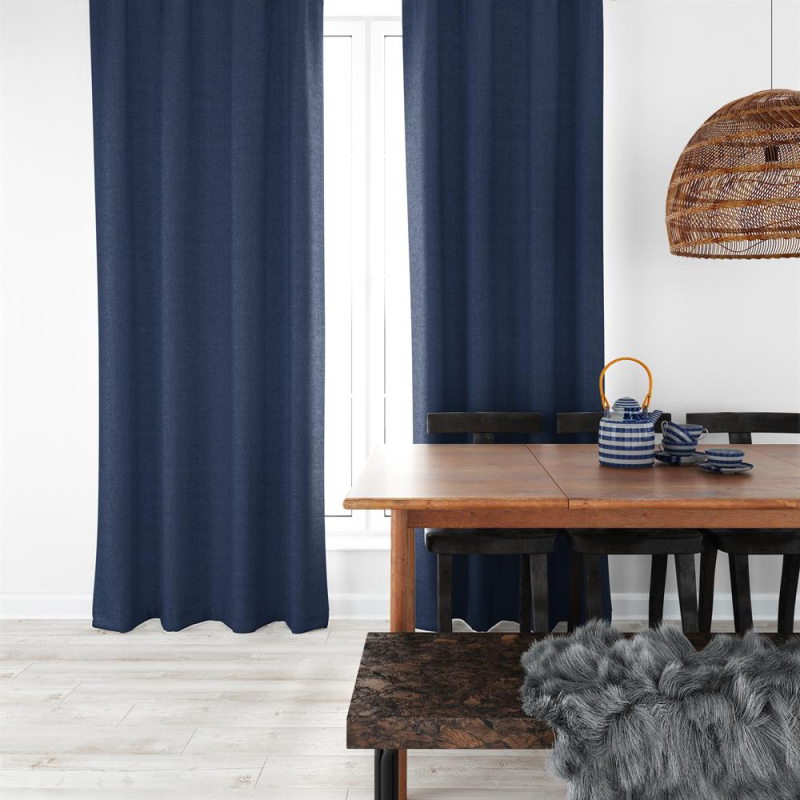 Rideau SALINE NC petite bouclette coloris Marine