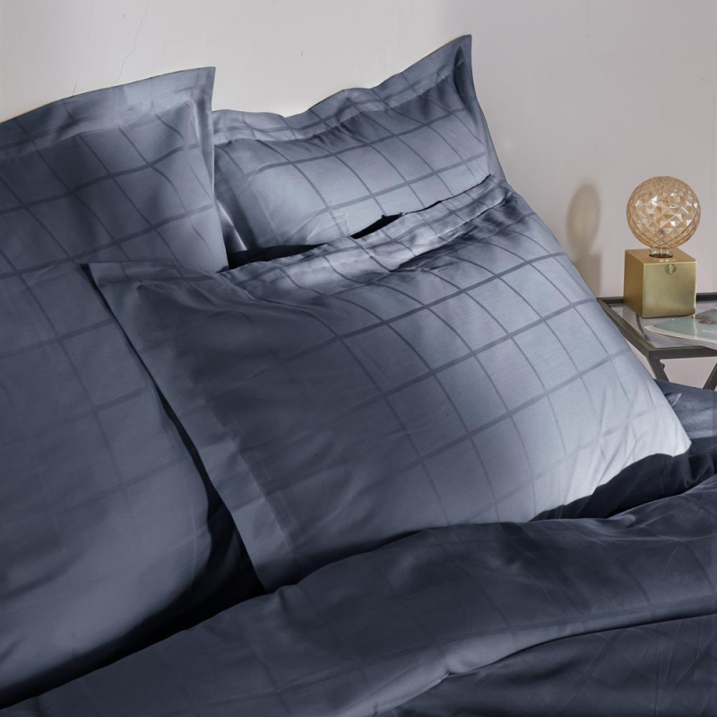 Housse de couette satin callista indigo 140x200 cm